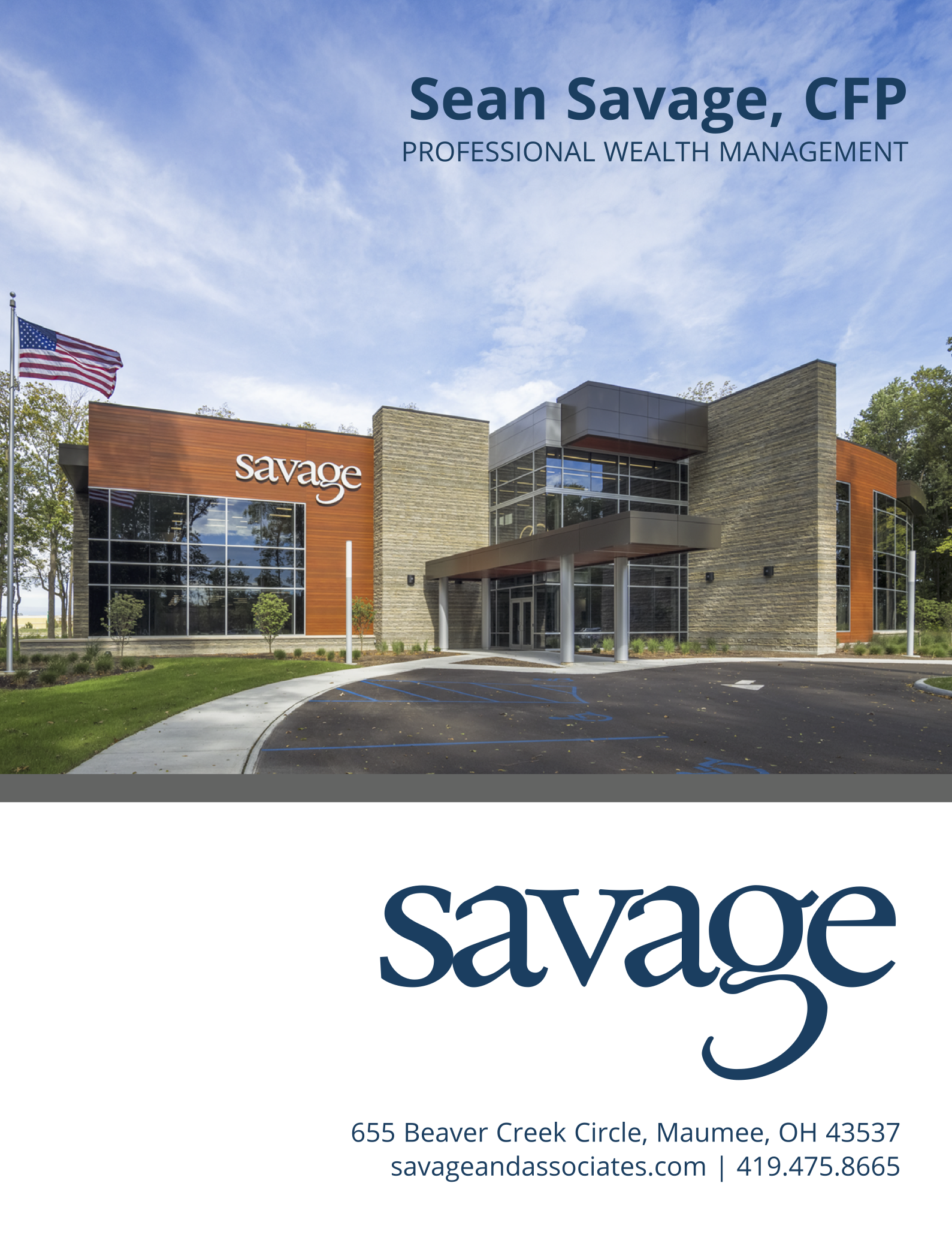 Sean Savage Brochure Cover