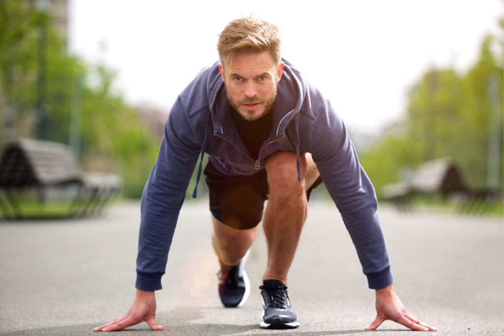 Male employee athlete