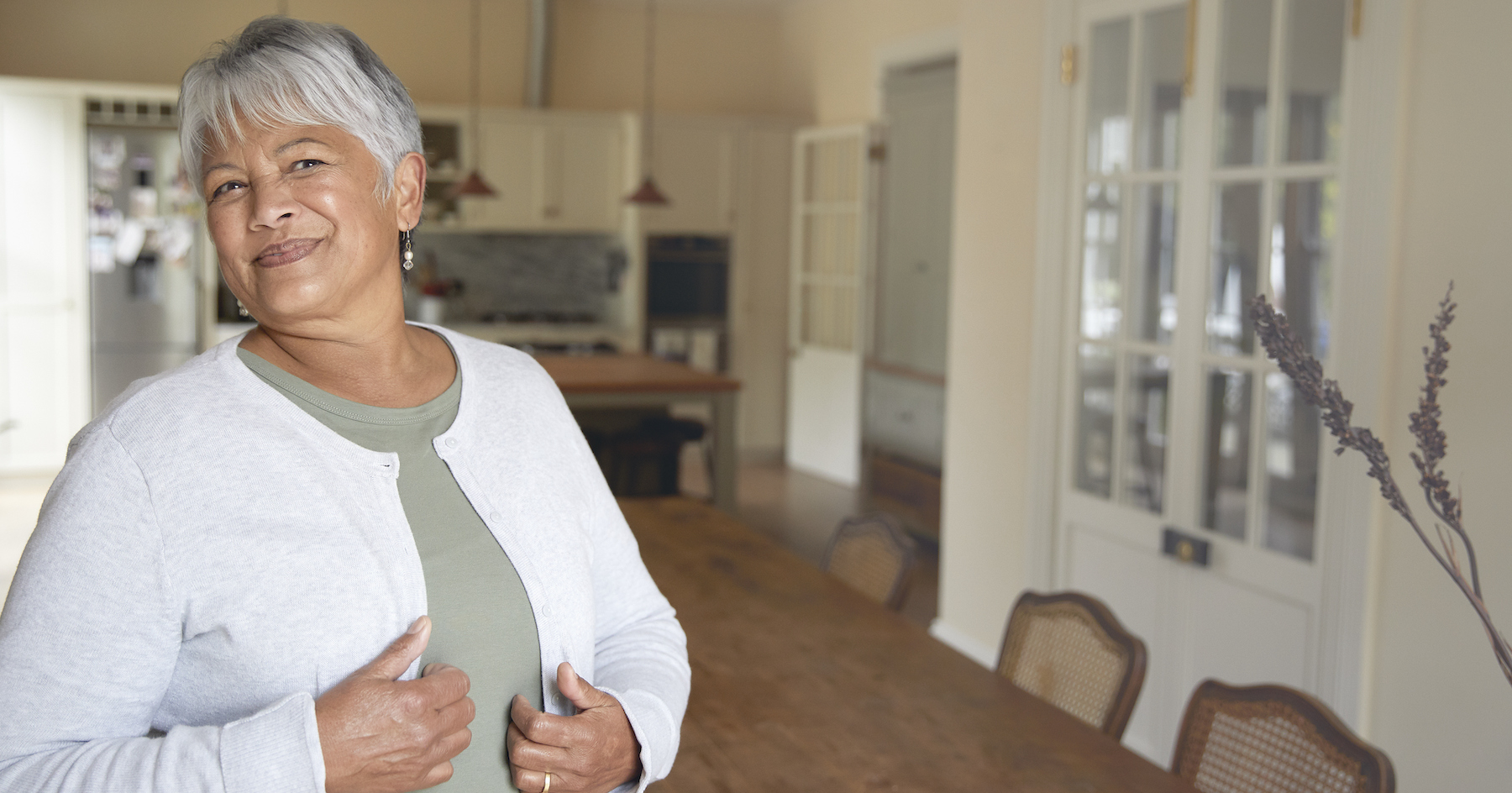 Smiling mature woman