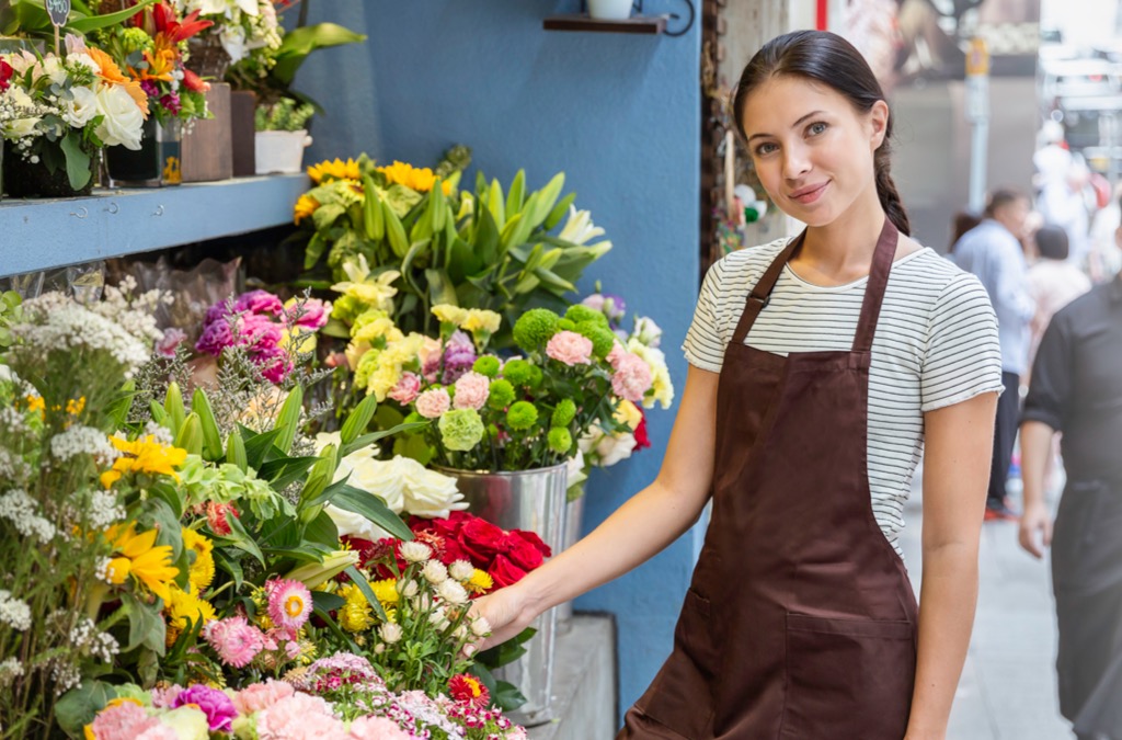 Flower shop owner